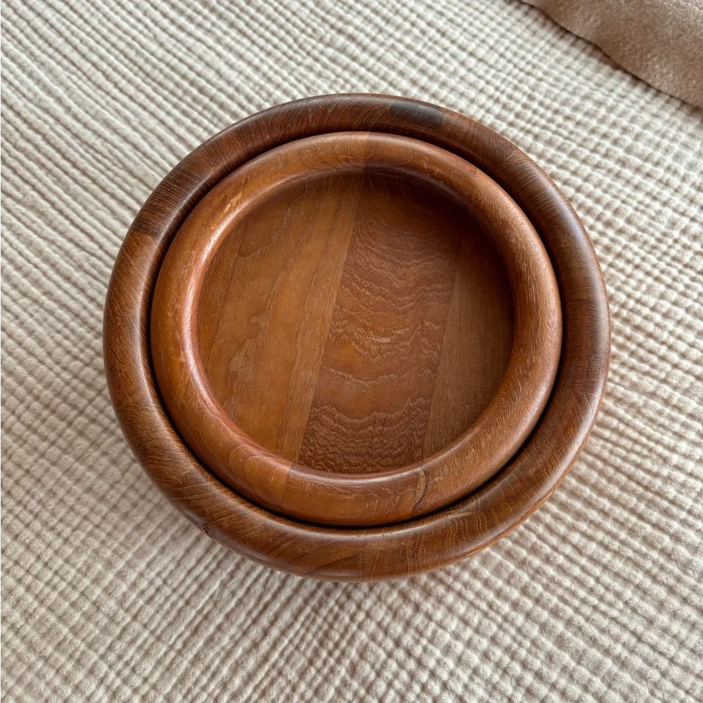Mid Century Nissen Denmark Teak Ice Bucket